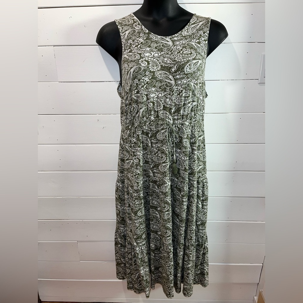 IVY – Olive Green Paisley Maxi Dress XXL